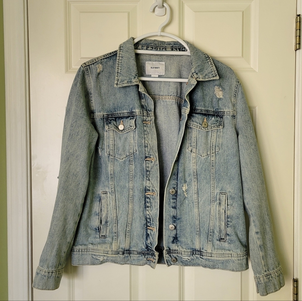 Old Navy Distressed Denim Jacket